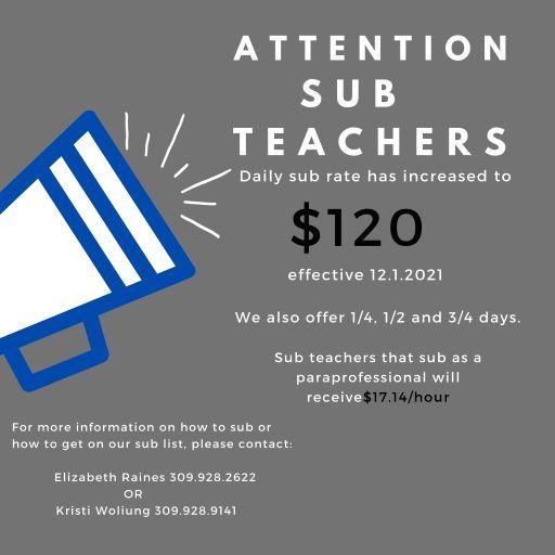 sub teacher pay increase