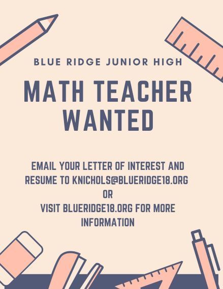 Math Teacher Wanted